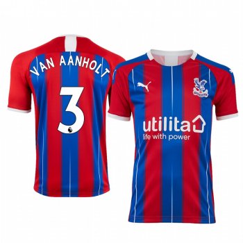 Youth Patrick van Aanholt Crystal Palace Home Red Blue Short Sleeve Jersey