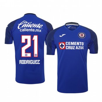 Jonathan Rodriguez Cruz Azul 19-20 Home Men's Royal Official Short Sleeve Jersey