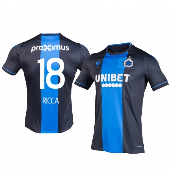 Federico Ricca Club Brugge KV Home Navy Blue Short Sleeve Jersey