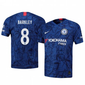 Ross Barkley Chelsea FA Cup Home Men's Blue Short Sleeve Jersey