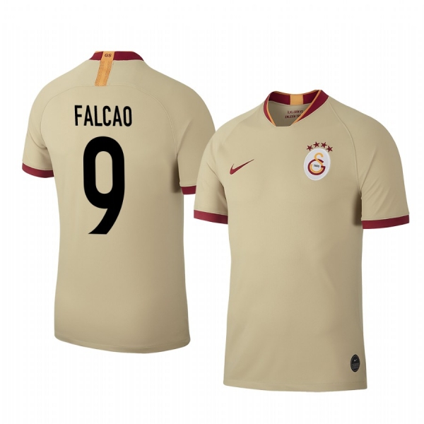 Radamel Falcao Galatasaray 19-20 Khaki Away Men's Short Sleeve Jersey