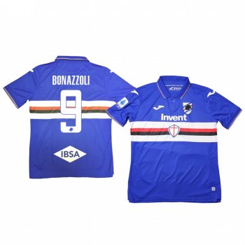 Federico Bonazzoli Sampdoria 19-20 Home Men's Blue Short Sleeve Jersey