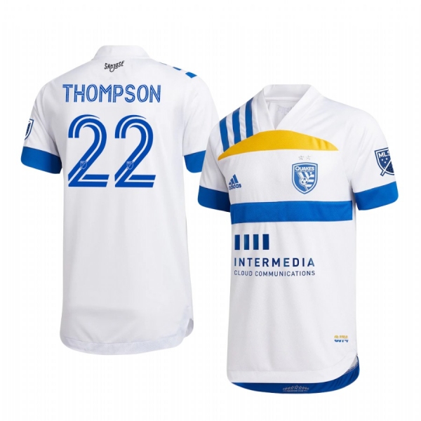 San Jose Earthquakes Tommy Thompson 408 Edition Men's Official Short Sleeve Jersey 2020