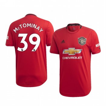 Men's Scott McTominay Manchester United Home Short Sleeve Jersey 19-20