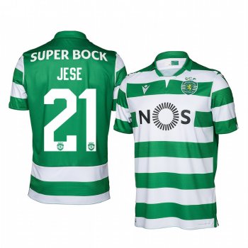 Sporting Lisbon Jese Men's Green Home Short Sleeve Jersey 19-20