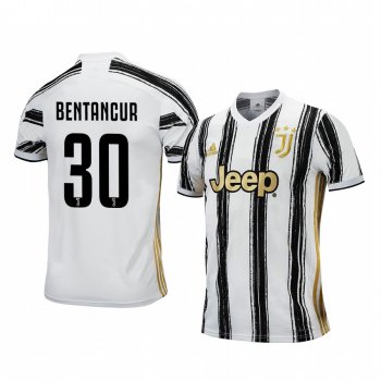 Juventus Rodrigo Bentancur 2020-21 Home Men's White Black Short Sleeve Jersey