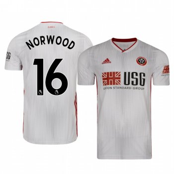 Oliver Norwood Sheffield United Away Men's Short Sleeve Jersey 19-20