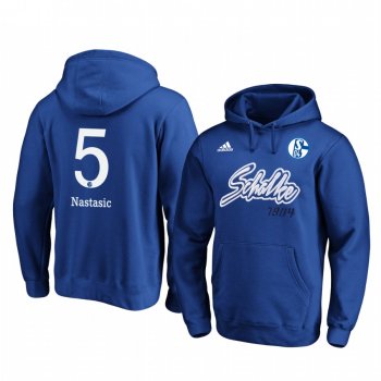 Matija Nastasic Schalke 04 2020 Royal Wordmark Pullover Hoodie Classic