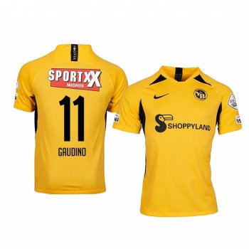 Gianluca Gaudino BSC Young Boys Home Golden Short Sleeve Jersey