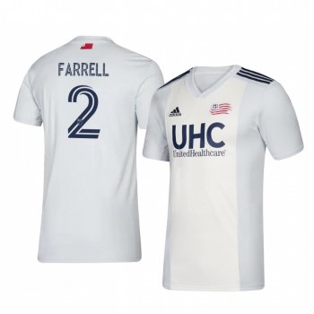 Andrew Farrell New England Revolution 2020-21 Away Men's White Short Sleeve Jersey