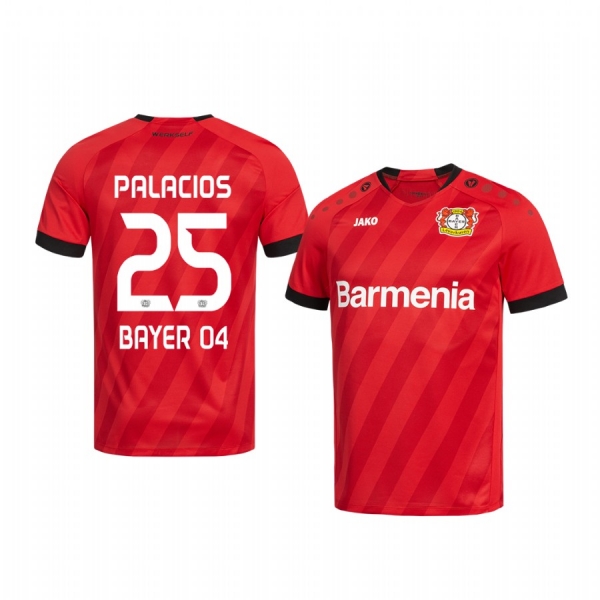 Youth Exequiel Palacios Bayer Leverkusen 19-20 Home Red Official Short Sleeve Jersey