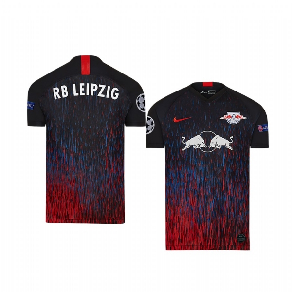 Youth RB Leipzig 2020 UEFA Champion League Away Black Short Sleeve Jersey