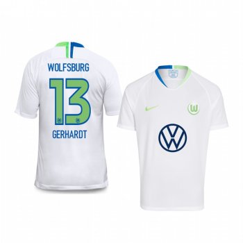 Youth VfL Wolfsburg Yannick Gerhardt White Event Short Sleeve Jersey 19-20