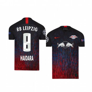 Youth Amadou Haidara RB Leipzig 2020 UEFA Champion League Away Black Short Sleeve Jersey