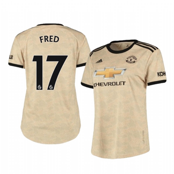 Women's Fred Manchester United Away Short Sleeve Jersey 19-20