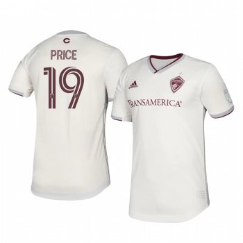 Jack Price Colorado Rapids 2020 Away Authentic Short Sleeve White Jersey