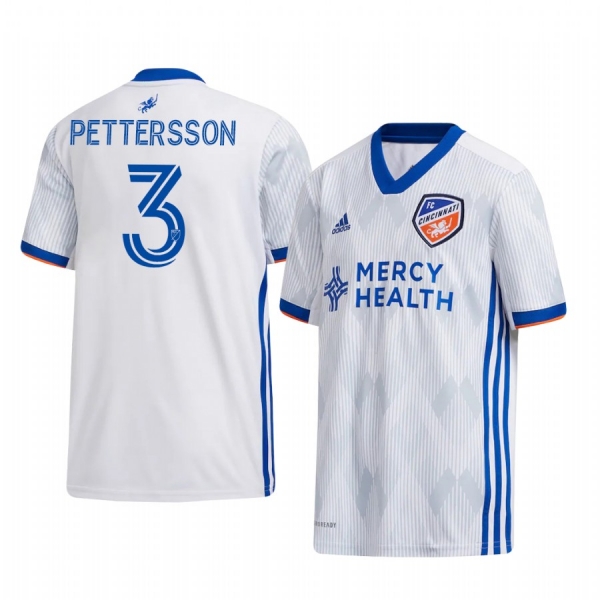 Youth Tom Pettersson FC Cincinnati 2020-21 Away White Short Sleeve Jersey