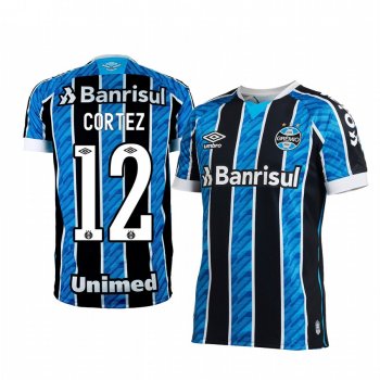 Gremio Bruno Cortez 2020-21 Home Men's Blue Short Sleeve Jersey