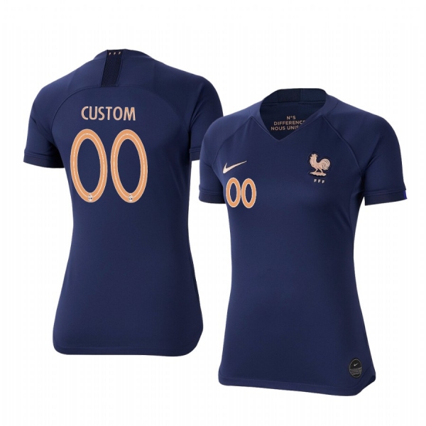 2019 World Cup France Custom Women's Home FIFA Jersey