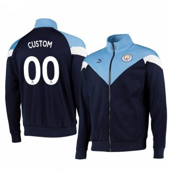 Custom Manchester City Navy Iconic MCS Track Full-Zip Jacket