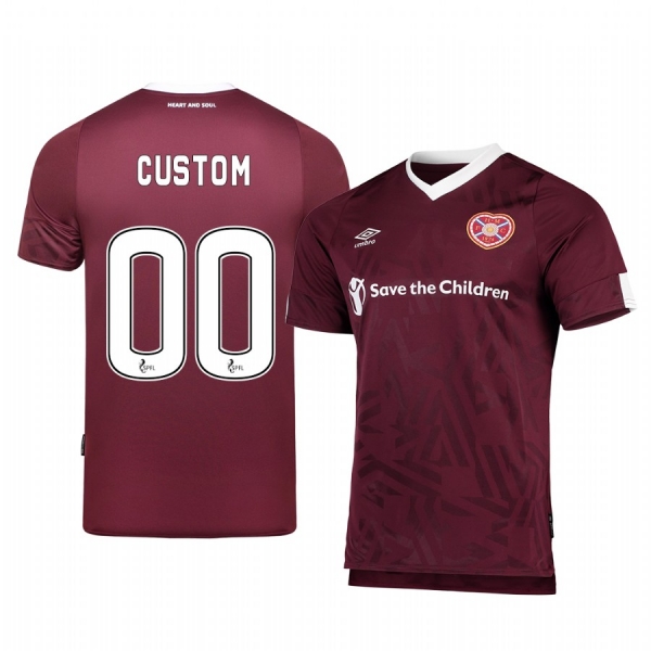 Heart of Midlothian Custom Men's 19-20 Home Replica Short Sleeve Jersey