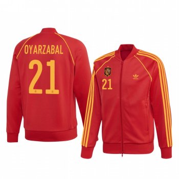 Mikel Oyarzabal Spain Red Team Pride Logo Full-Zip Long Sleeve Jacket