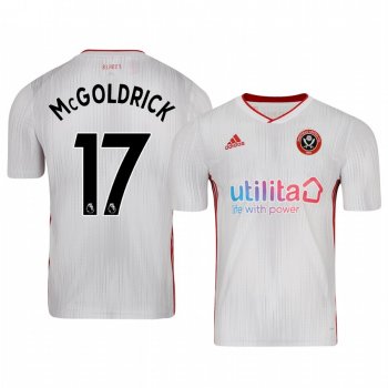 Youth David McGoldrick Sheffield United 19-20 Away White Short Sleeve Jersey