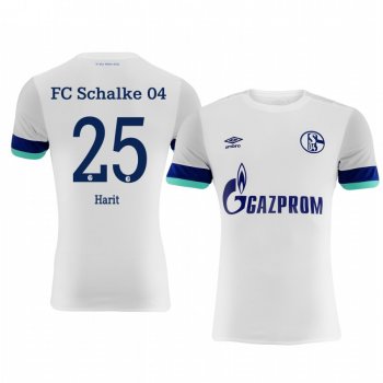 Schalke 04 Amine Harit White Away Jersey 19-20 Men's