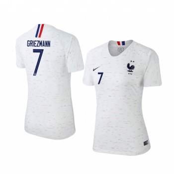 Women's Antoine Griezmann France 2018 World Cup Champions Away White Short Sleeve Jersey