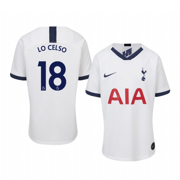 Youth Giovani Lo Celso Tottenham Hotspur 19-20 Home White Short Sleeve Jersey