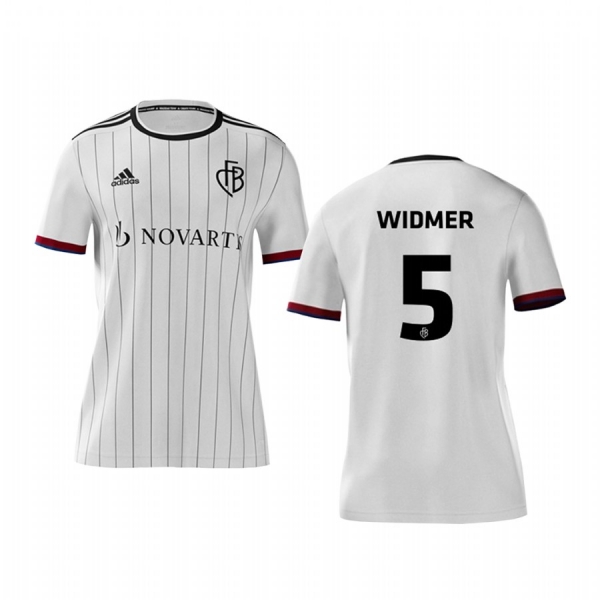 Youth Basel Silvan Widmer White Away Short Sleeve Jersey 19-20