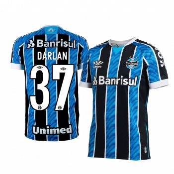 Gremio Darlan Mendes 2020-21 Home Men's Blue Short Sleeve Jersey