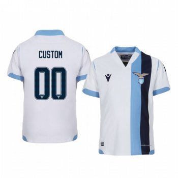 Youth Custom Lazio 19-20 Away Youth White Short Sleeve Jersey