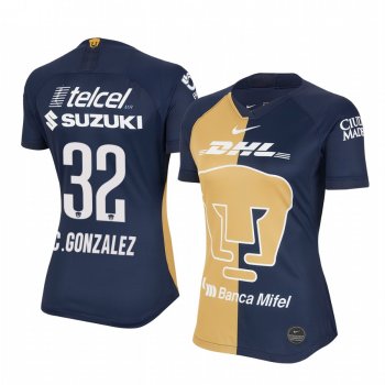 Women's Carlos Gonzalez Pumas UNAM 19-20 Navy Third Replica Stadium Jersey