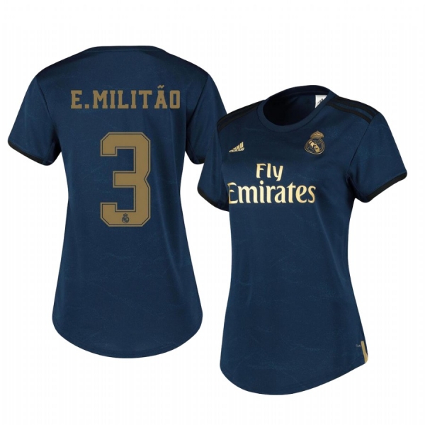 Women's Real Madrid Eder Militao Away Short Sleeve Jersey 19-20