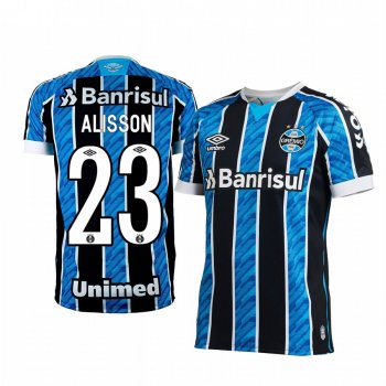 Gremio Alisson 2020-21 Home Men's Blue Short Sleeve Jersey