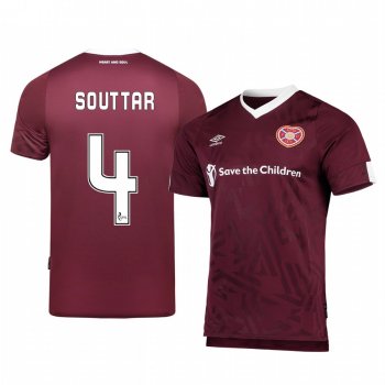 Heart of Midlothian John Souttar Men's 19-20 Home Replica Short Sleeve Jersey