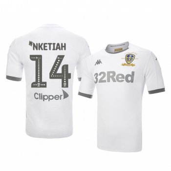 Eddie Nketiah Leeds United Home White 100 Year Crest Jersey