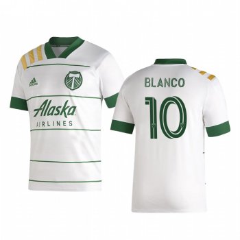 Youth Portland Timbers Sebastian Blanco White Secondary Short Sleeve Jersey 2020