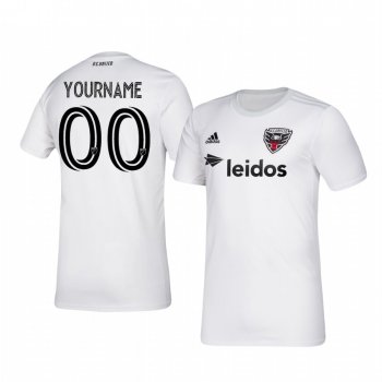 Custom D.C. United 2020-21 Away Men's White Short Sleeve Jersey