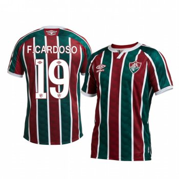 Fluminense Felippe Cardoso 2020 Home Men's Red Green Short Sleeve Jersey