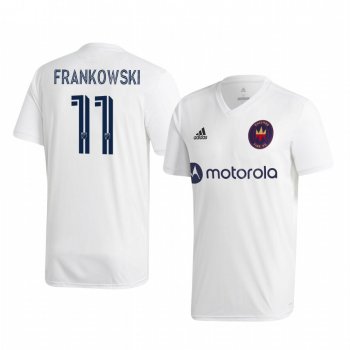 Przemysław Frankowski Chicago Fire 2020-21 Away Men's White Short Sleeve Jersey