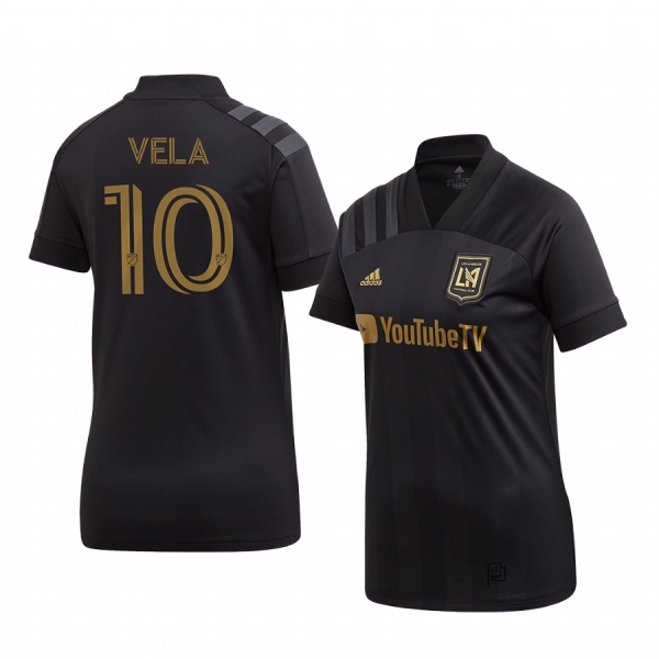 Women's Carlos Vela Los Angeles FC Black 2020 Primary Replica Short Sleeve Jersey