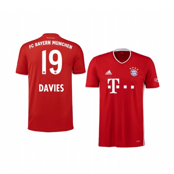 Midfielder Bayern Munich Alphonso Davies Men's Home Jersey 2020-21