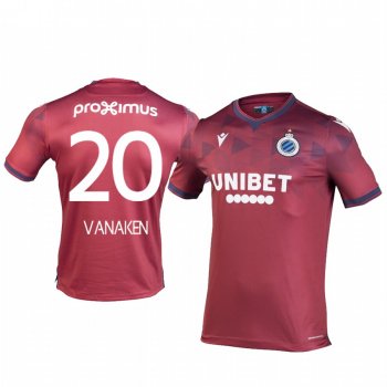 Hans Vanaken Club Brugge KV Away Red Short Sleeve Jersey