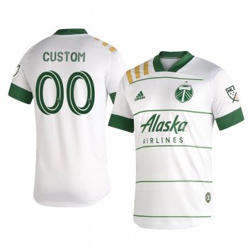 Portland Timbers Custom Men's White Secondary Short Sleeve Jersey 2020