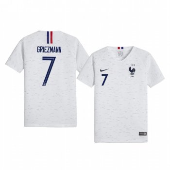 Youth Antoine Griezmann France 2018 World Cup Champions Away White Short Sleeve Jersey