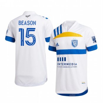 San Jose Earthquakes Tanner Beason 408 Edition Men's Official Short Sleeve Jersey 2020