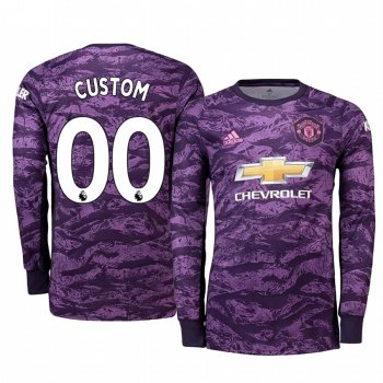 19-20 Manchester United Custom Purple Home Goalkeeper Jersey Men's