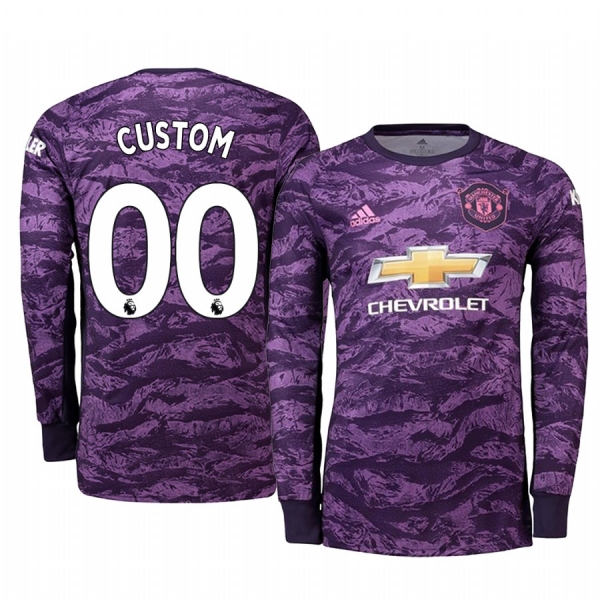 19-20 Manchester United Custom Purple Home Goalkeeper Jersey Men's